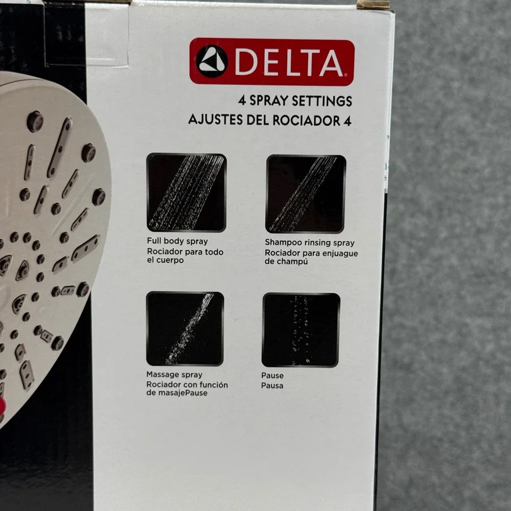 Delta 75444SN 4-Spray Brushed Nickel Shower Head with SpotShield Technology